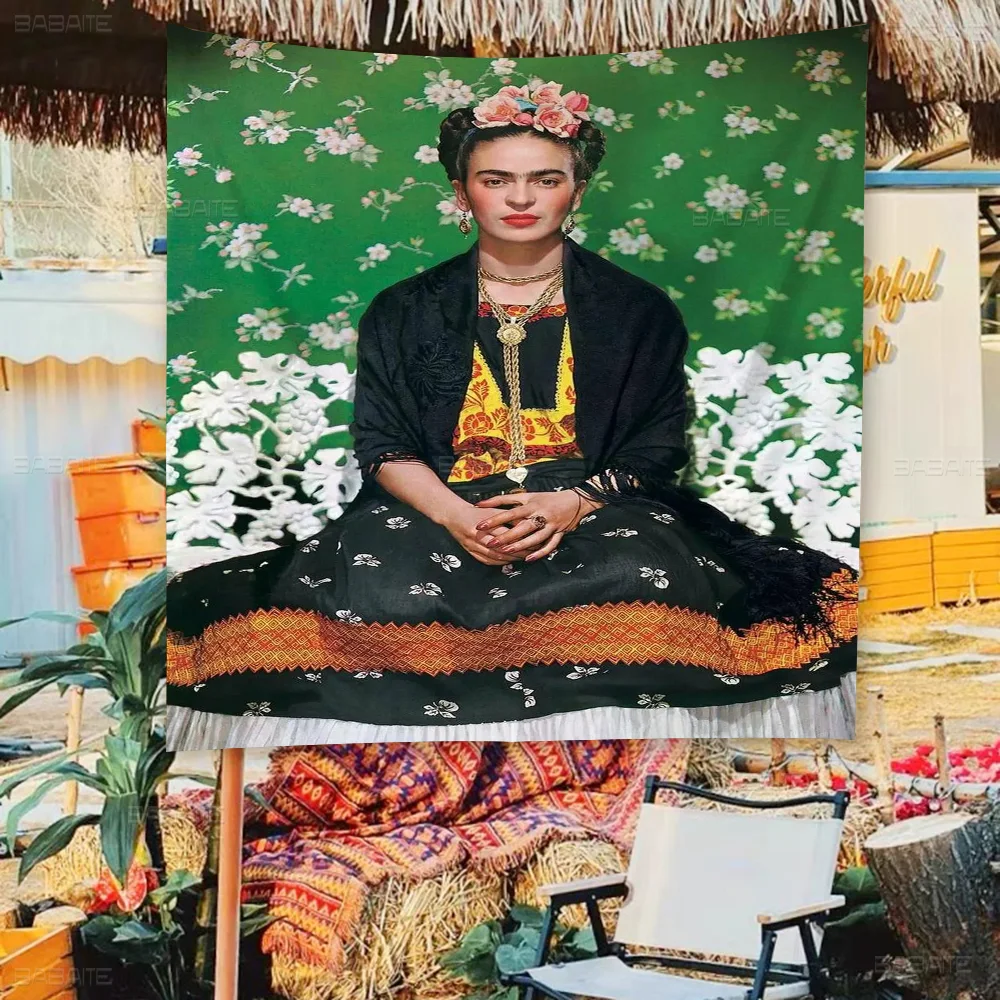 F-Frida K-Kahlo Anime Chart Flaga do salonu Home Dorm Decor Art Home Decor Banner