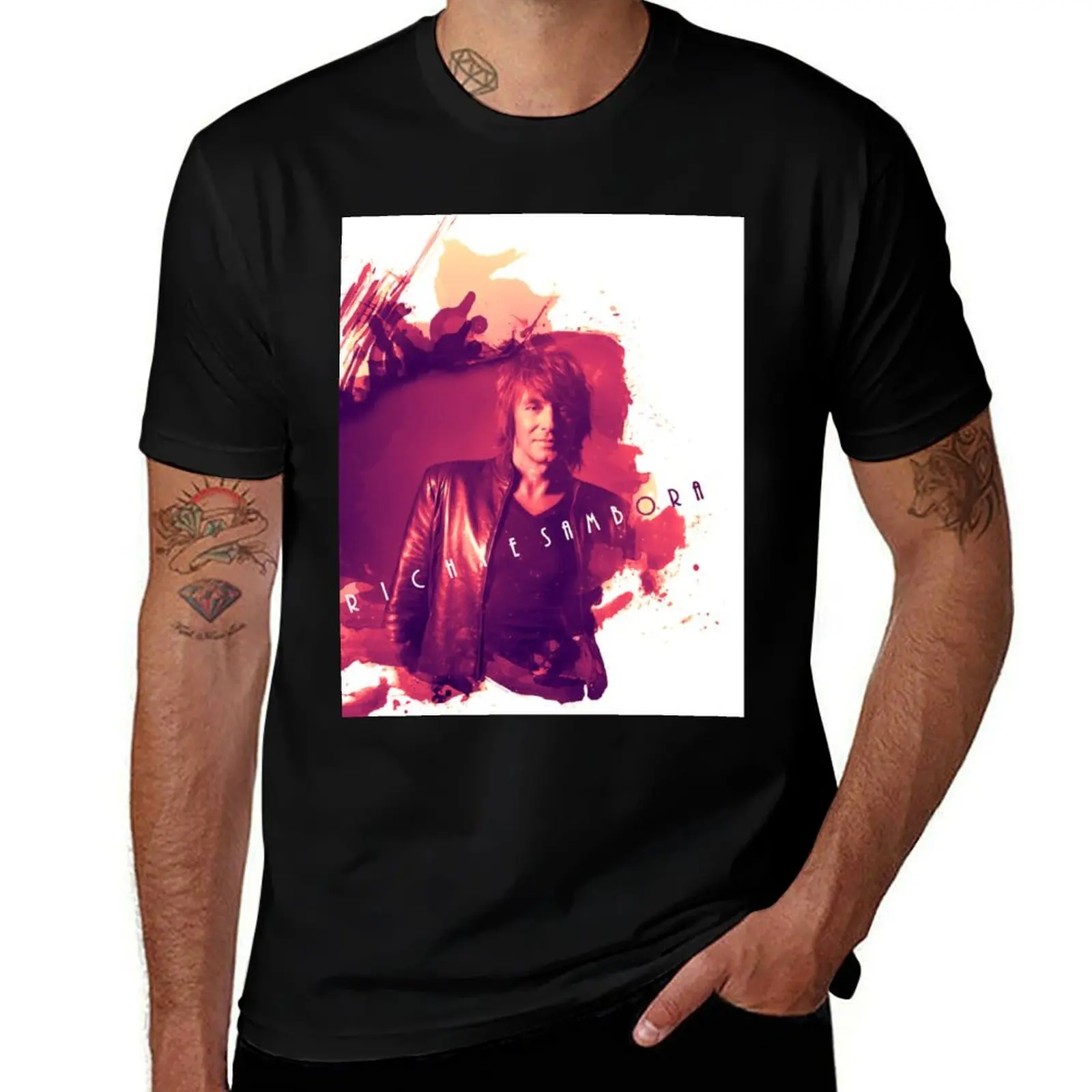 

Richie Sambora Splash T-Shirt man t shirts graphic t shirts for man pack white