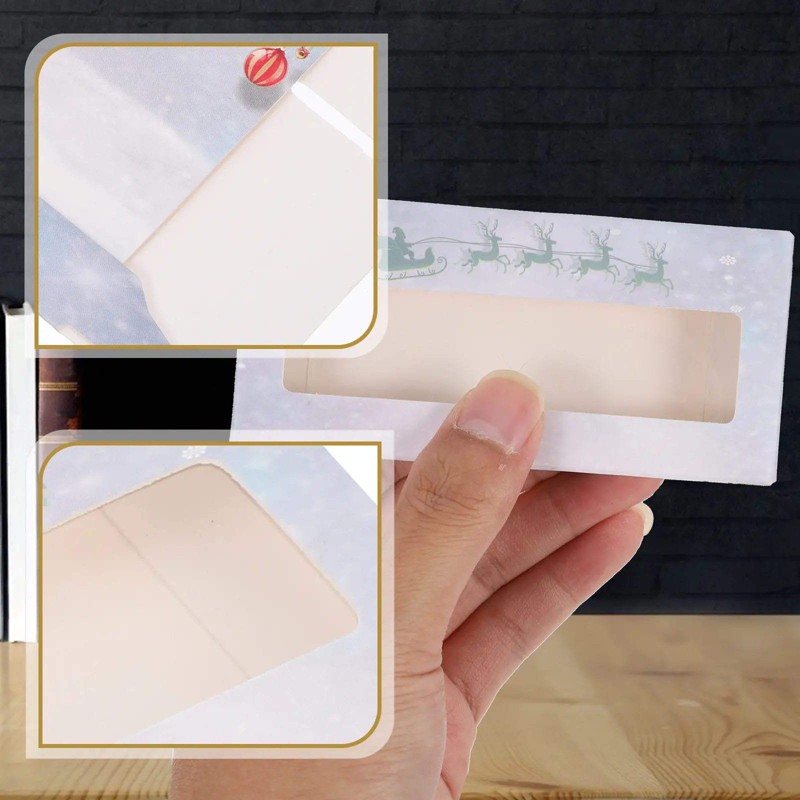 25Pcs Christmas False Lash Boxes Portable Paper Eyelash Organizer Xmas Storage Case Cute Lightweight Eyelash Holder