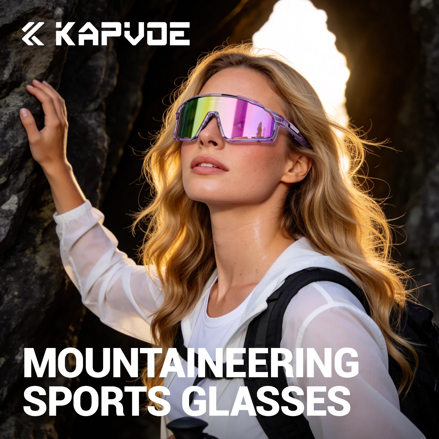 KAPVOE Men Polarized Cycling Glasses MTB Road Bicycle Outdoor Beach Fishing Surfing Sunglasses Women Sports Pickleball Eyewear