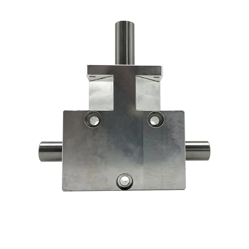 Angle gear 1:1 helical bevel gear shaft 12mm codirectional double output shaft 90 degree differential gearbox