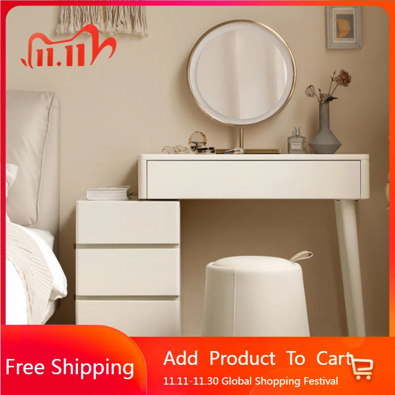 

Makeup Bedroom Vanity Table Modern European Garden Cheap Dressing Table White Mirror Desk Chair Vestidores Trendy Furniture