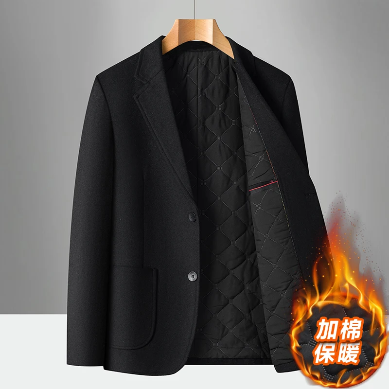 

Мужской пиджак (блейзер) из 30% шерсти, модный, для деловых поездок, свадеб, повседневный, в корейском стиле, приталенный, для активного отдыха