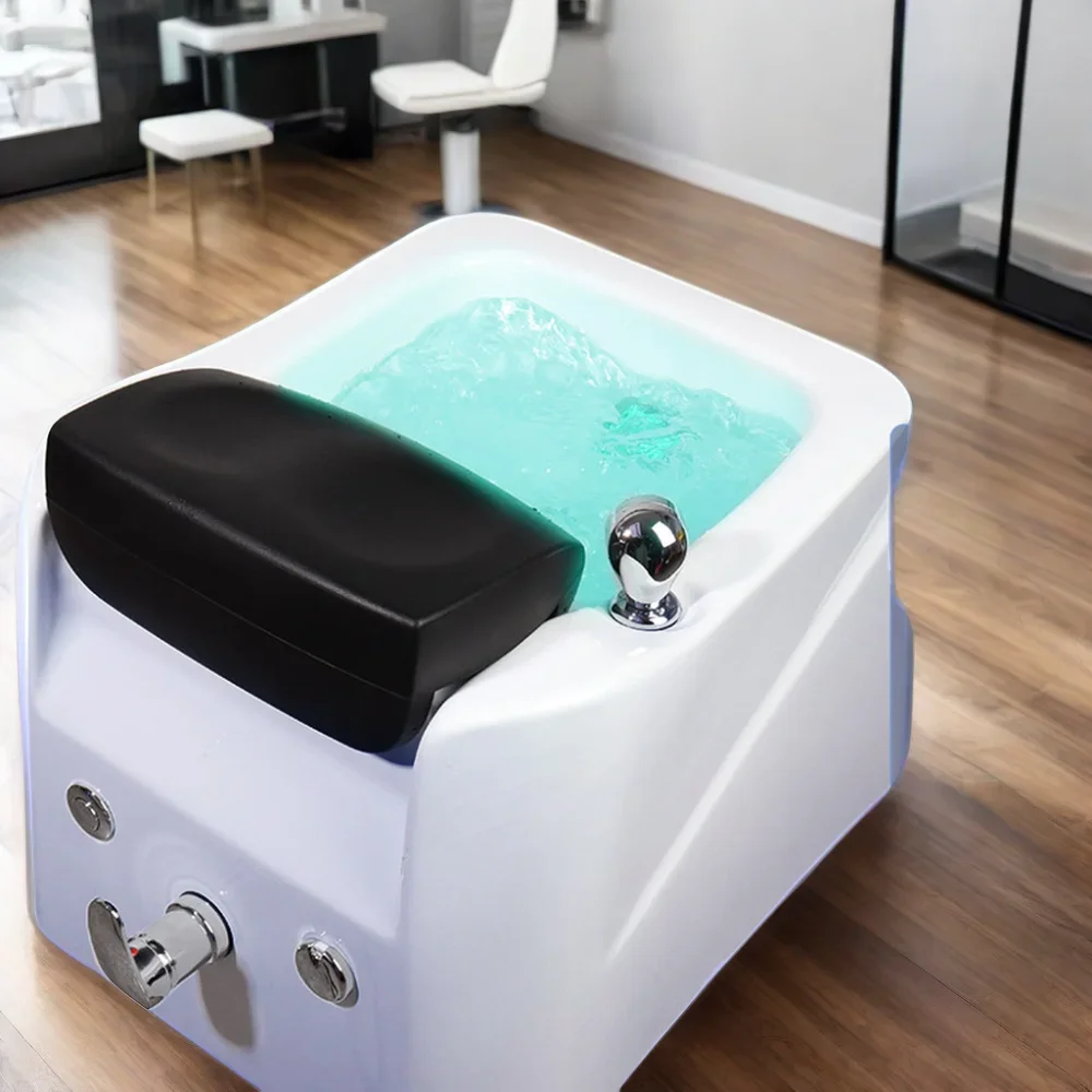 高品質長方形ペディキュアスパボウル、フットマッサージャー付き、家庭用およびサロンペディキュアチェア用