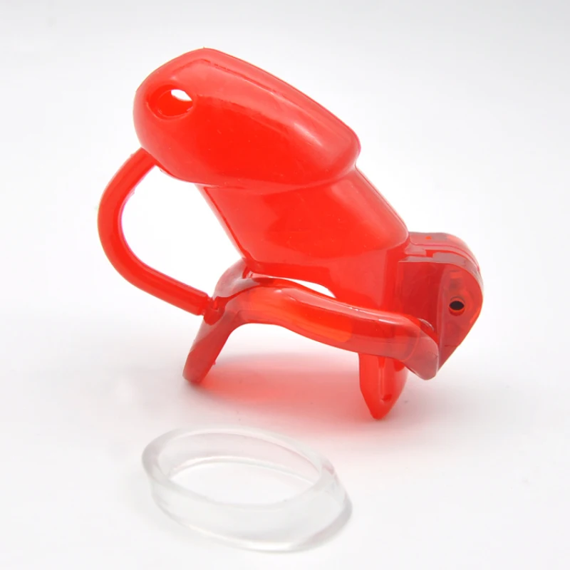 HT v3 Cock Cage Penis ring Male Small/Standard Silicone Cage With fixed Resin Ring Chastity Device Adult Sex toys A360-4