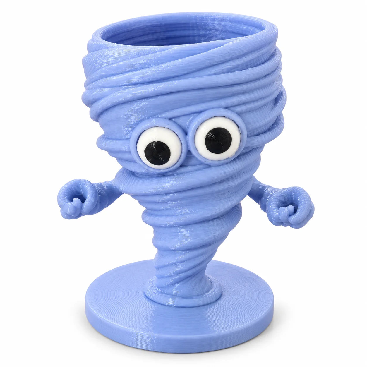Tornado Monster Pen Holder, Cute Big Eye Whirlwind Desktop Storage, 3D Print Decorative Pen Cup