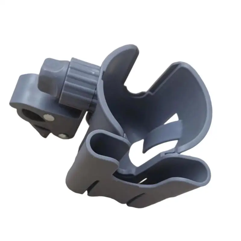 U13F حامل أكواب عالمي لعربات الأطفال مع قاعدة دوارة 360 درجة وجيب للهاتف لعربات الأطفال والكراسي المتحركة باللون الأسود