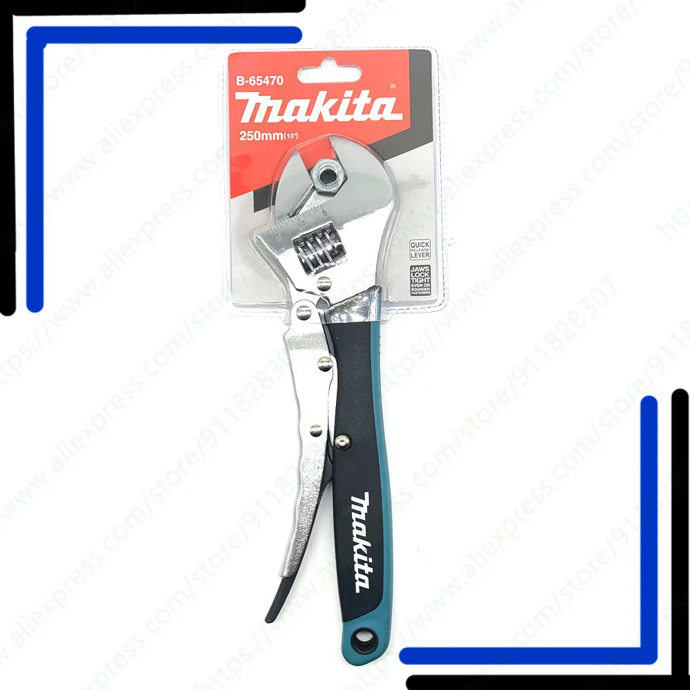 Makita Adjustable Lockable Pipe Wrench 250mm 10 Quick Lever Multi-Function A Repaire Tools