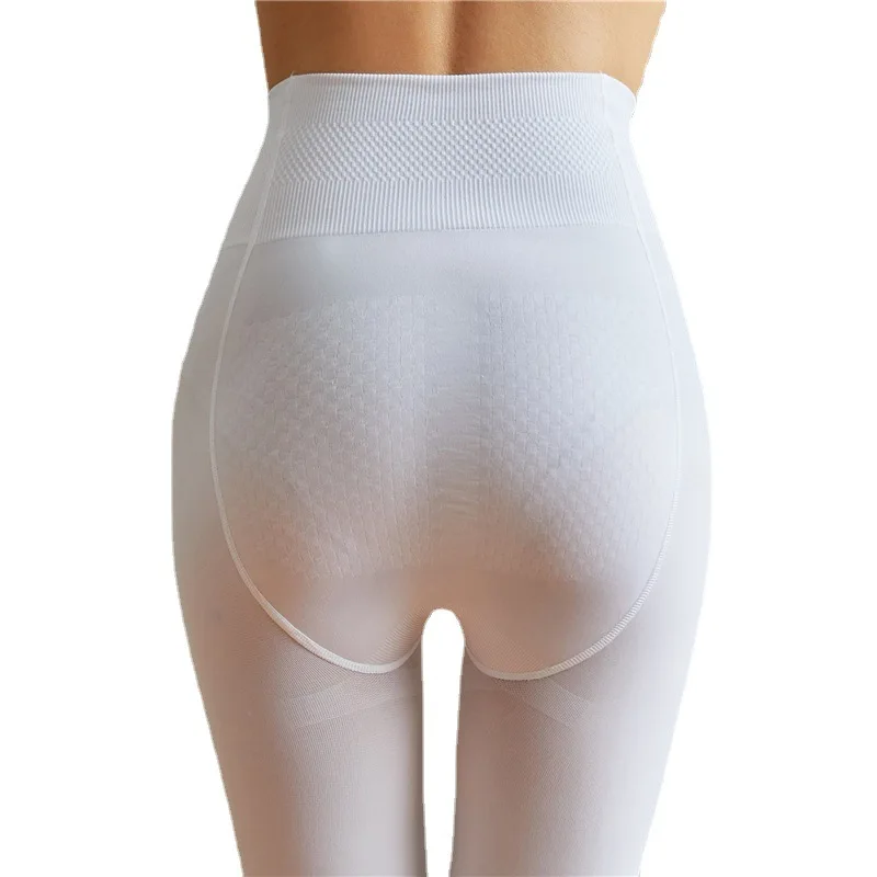 High Waist Shaping White Stockings 200d Opaque Medium Thick Section Leggings Sexy Snagging Resistant Pantyhose