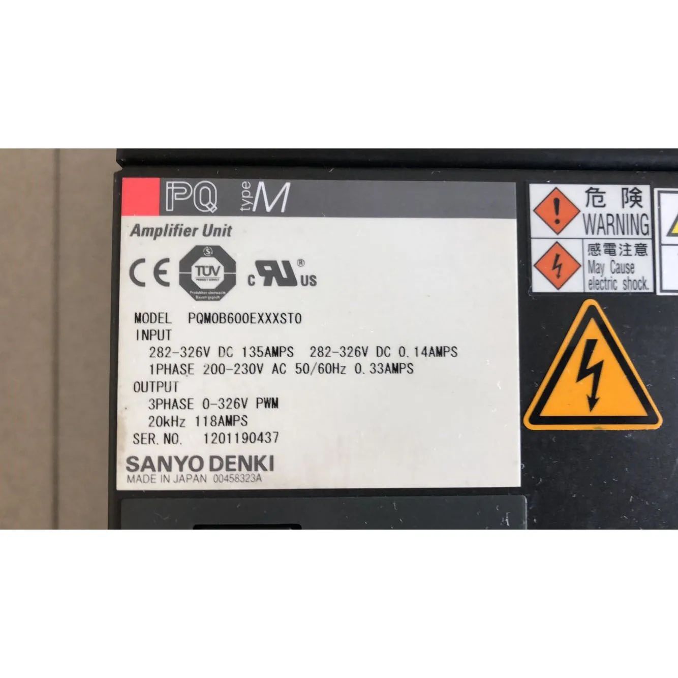 Servo Drive SANYO PQM0PA37000 PQM0B600EXXXST0