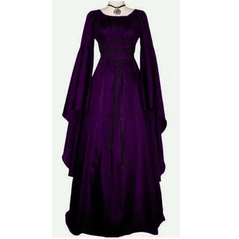 Medieval Costumes Witch Dress for Women Set Cosplay Vampire Bride Halloween Carnival Party Performance Clothing Dress Up