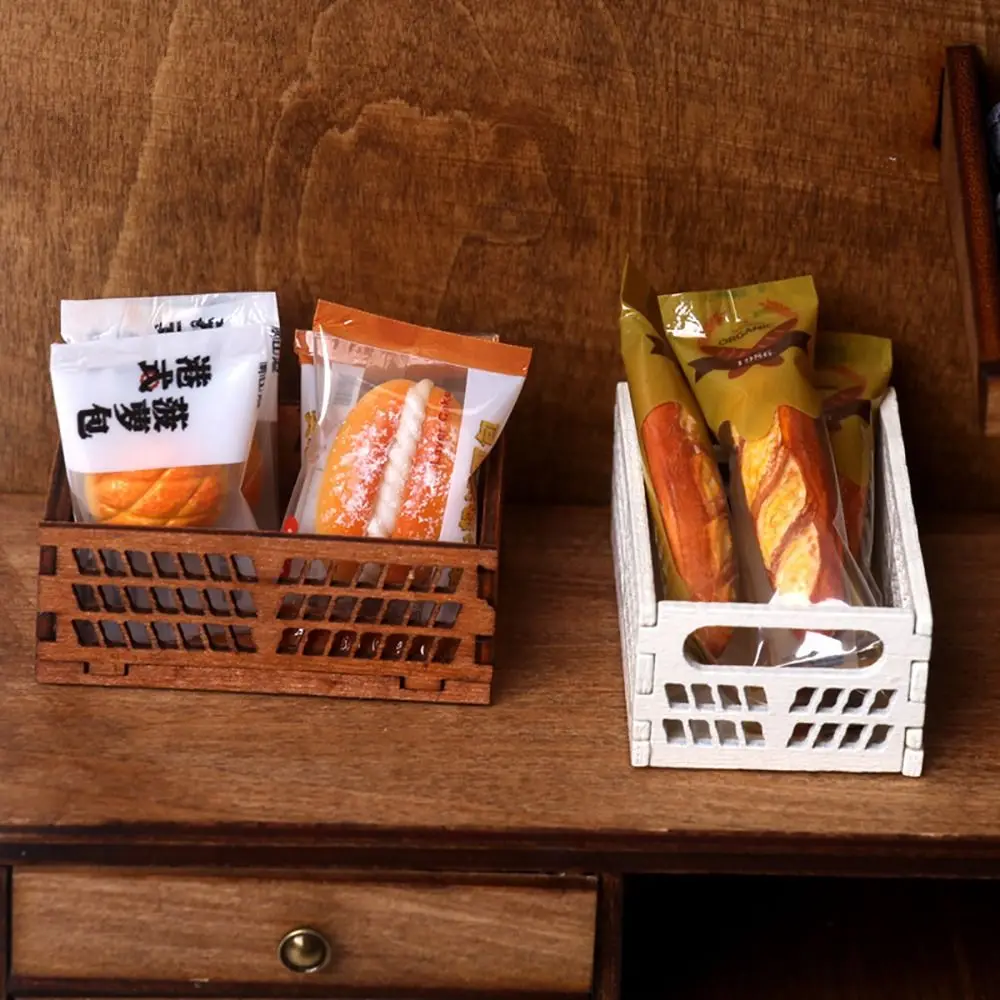 Boîte de rangement multicolore pour maison de poupée, meubles, accessoires de poupée, étagère Miniature en bois, modèle de scène de jardin féerique