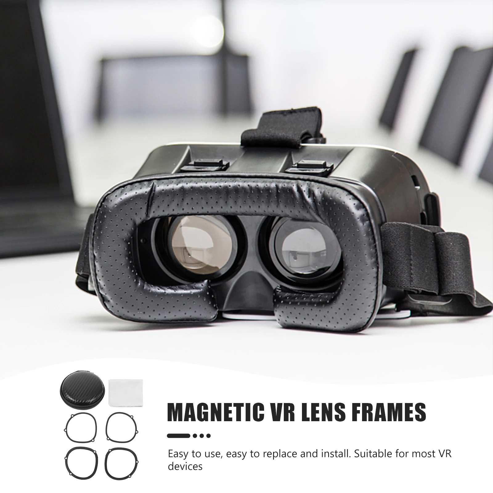 

Vr Glasses Accessories Lens Frames Anti-Scratch Rings Magnetic Clip Black Anti-Blue Light