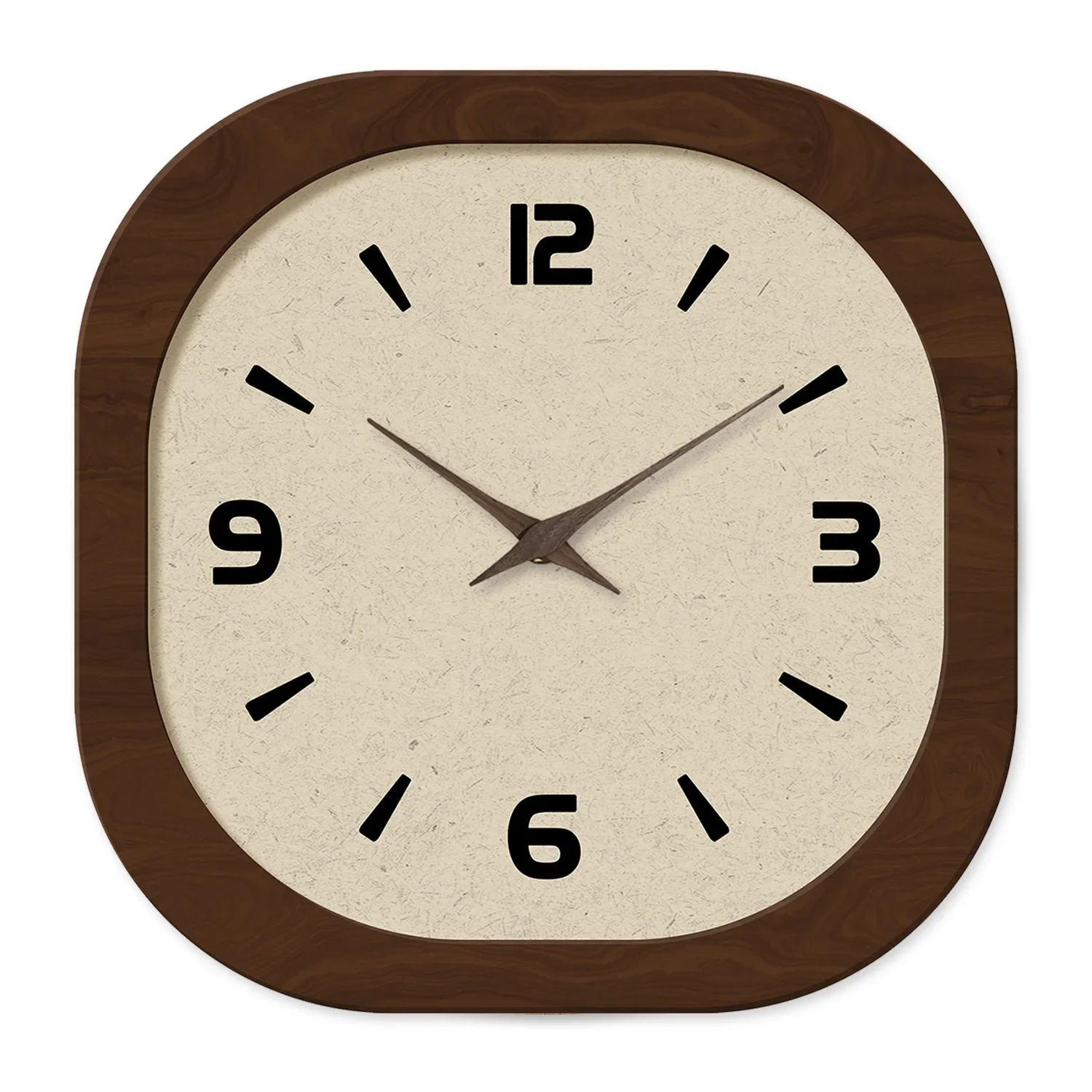 French Retro Square Wall Clock, Cream Porcelain Simple Pattern Silent Quartz, Home Decor Gift, 12/14/16Inch,Battery Not Included