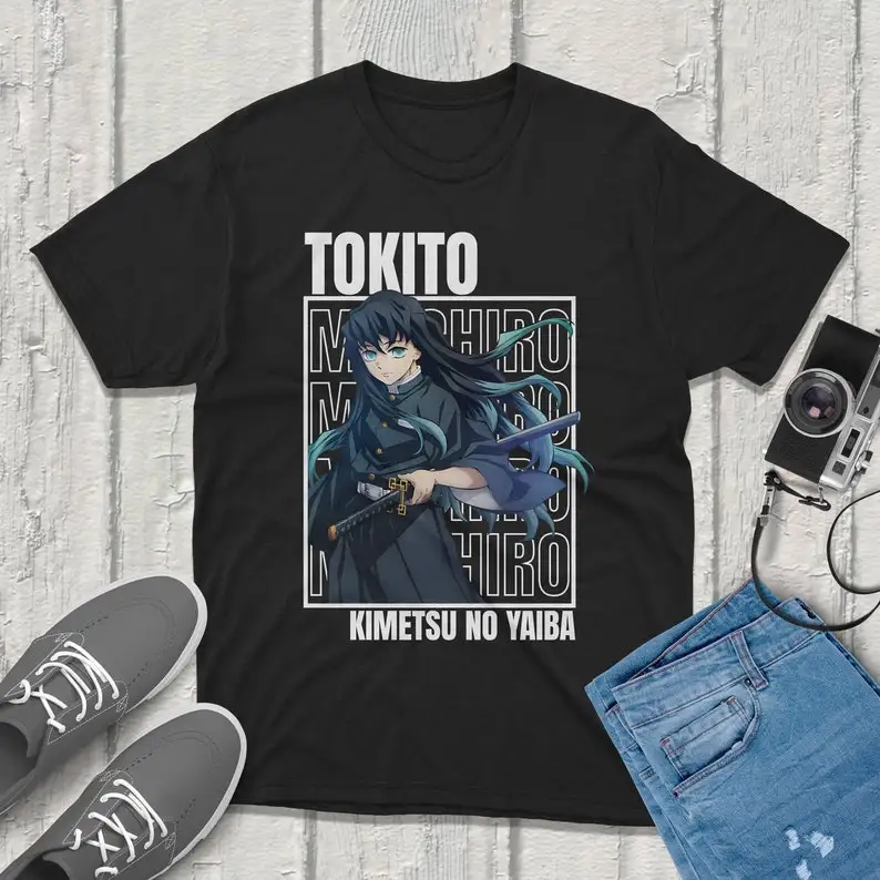 

Muichiro Tokito Kimetsu no Yaiba Demon Slayer T-Shirt Anime Graphic Tee Vintage Streetwear Unique Design Perfect for Gamers