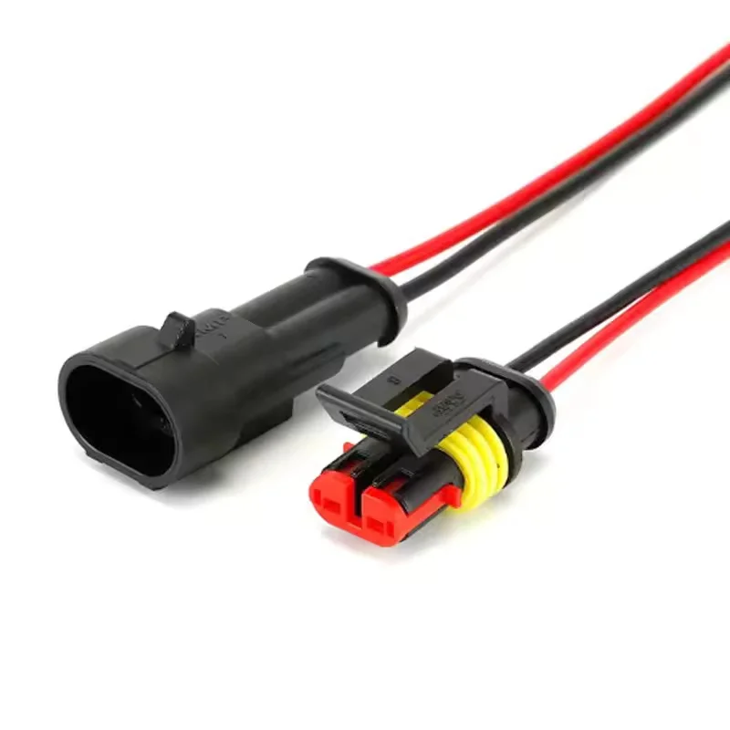 5 Pairs 2 Pin Connector Waterproof Connector Male and Female Way 20AWG Wire Suitable for Car Truck Boat Other Wire Connection