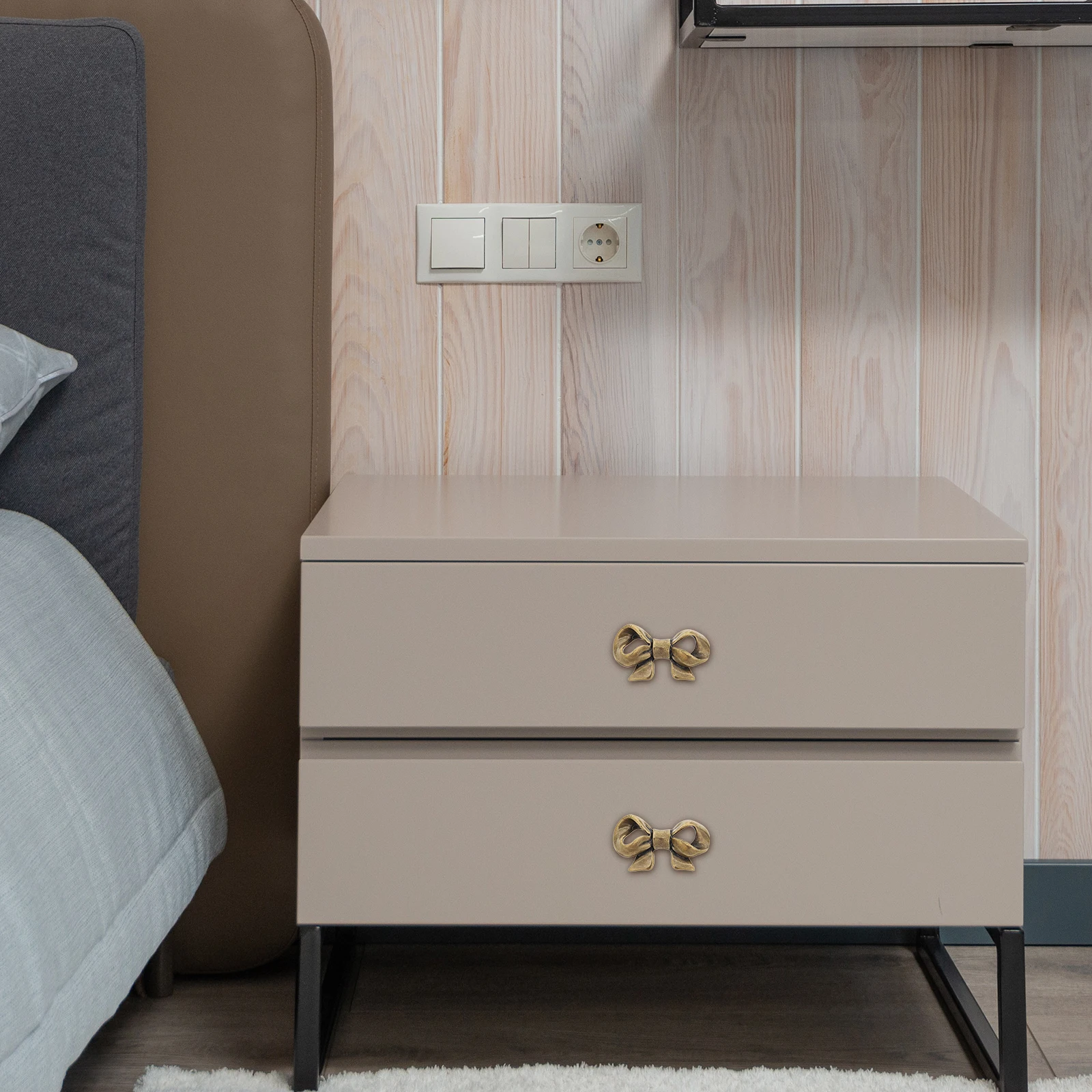 

New Chinese Style Brass Bow Tie Door Handle Butterfly Cabinet Knobs Drawer Pulls Vanity Dresser Kitchen Bathroom Furniture