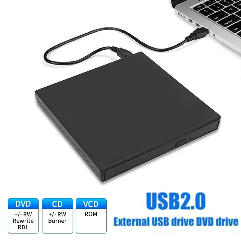 USB 3.0 External CD DVD Drive For Notebook Desktop Optical Disc Portable Optical Drive Player For Software Music Movie Backup
