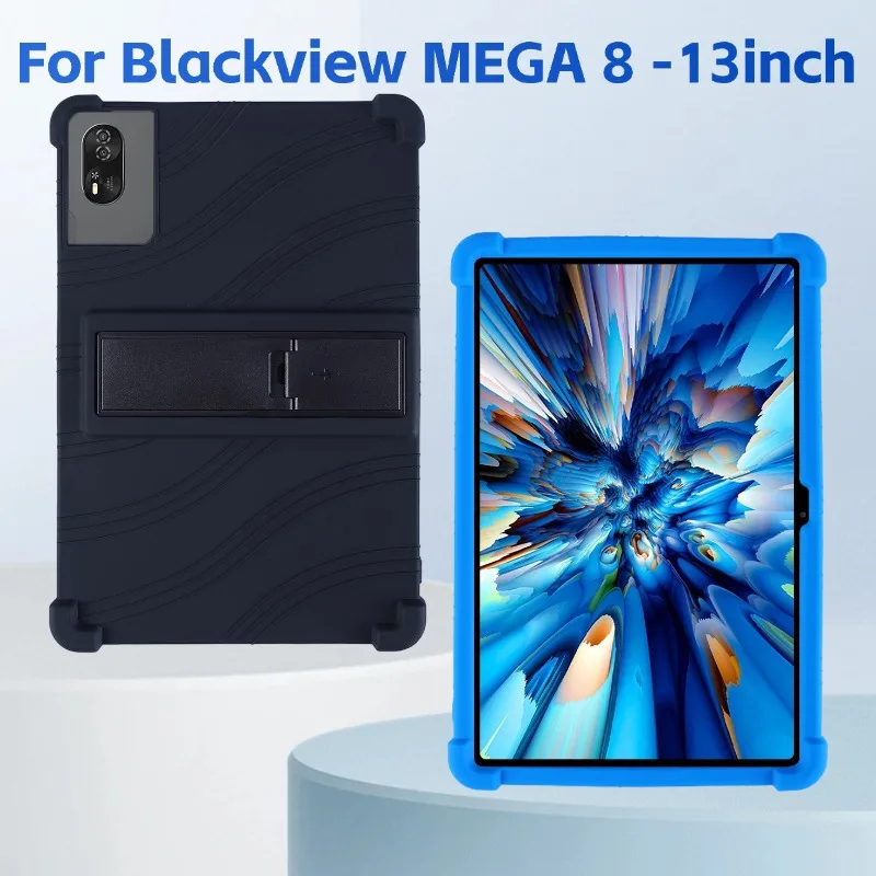 

For Blackview MEGA 8 Tablets 13"Case Shockproof Airbags Soft SiliconeAndroid 14 Ajustable Stand Cover