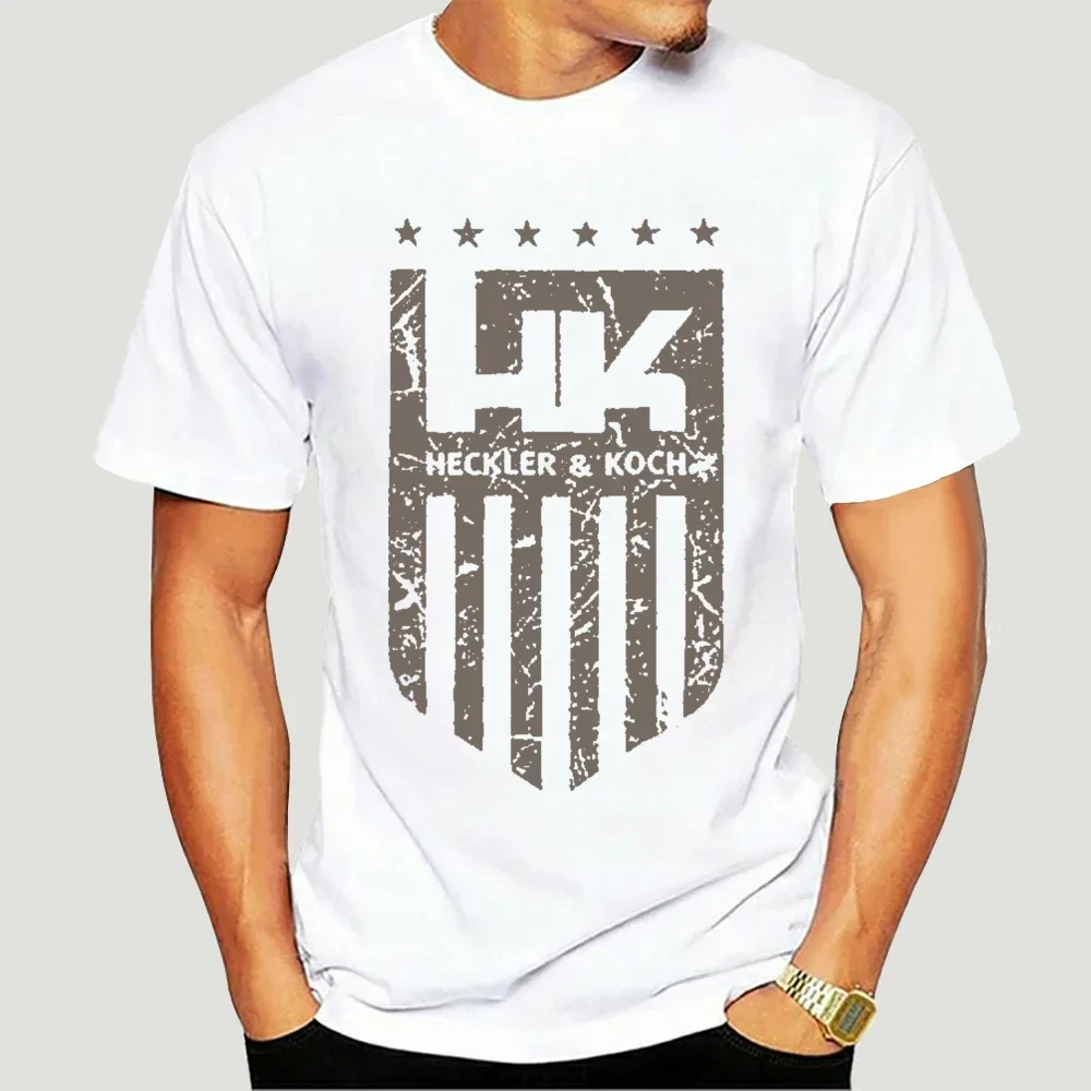 cotton 2024 summer funny Size New VP9 P7 MP5 PM7 Mark23 SP5k 1904A HECKLER KOCH HK STRIPE TAN T-SHIRT harajuku men clothing