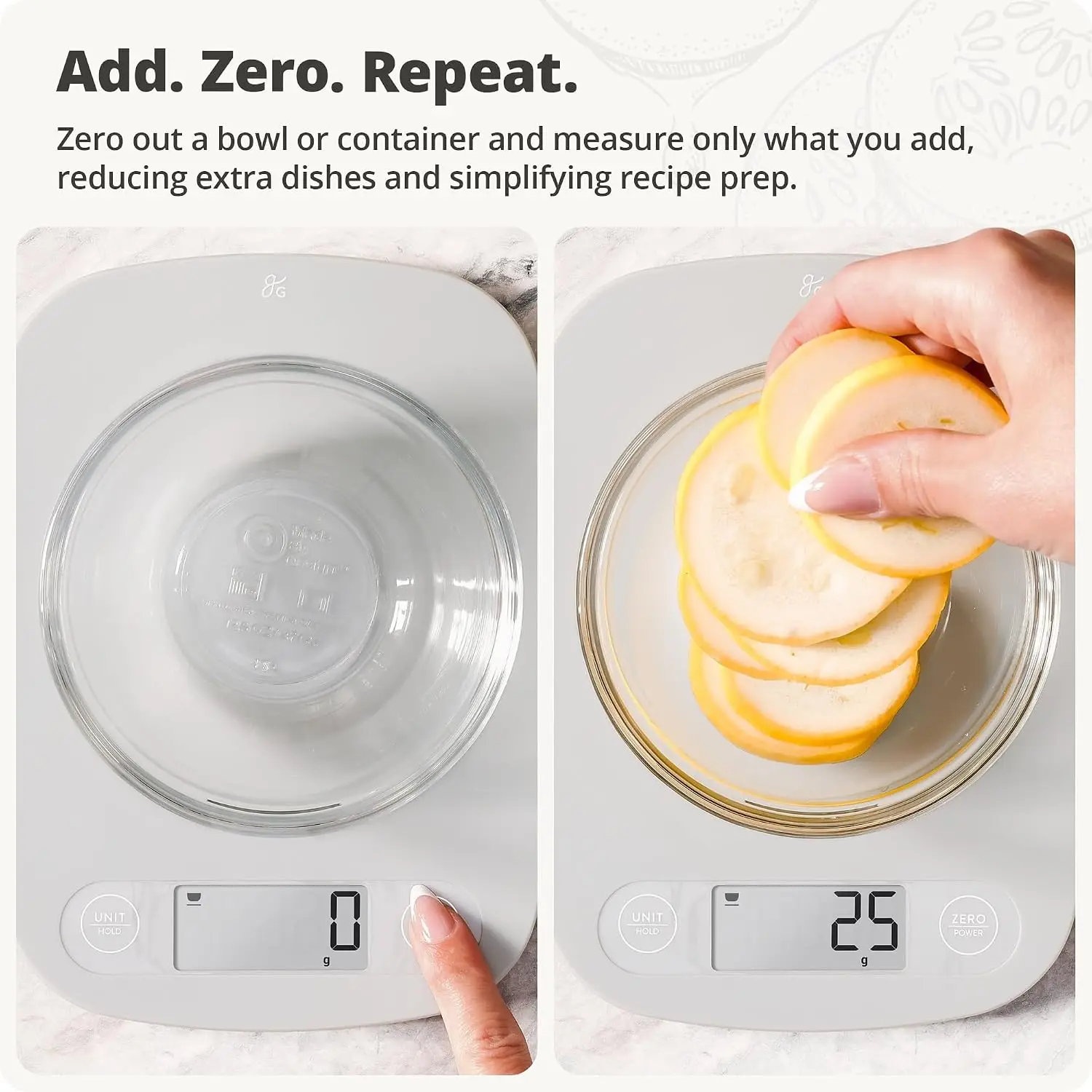 2026 New Food Scale, Slim & Compact Build, 1g Precision (Ash Gray) | Digital Kitchen Scale For Cooking, Meal Prep & Portion