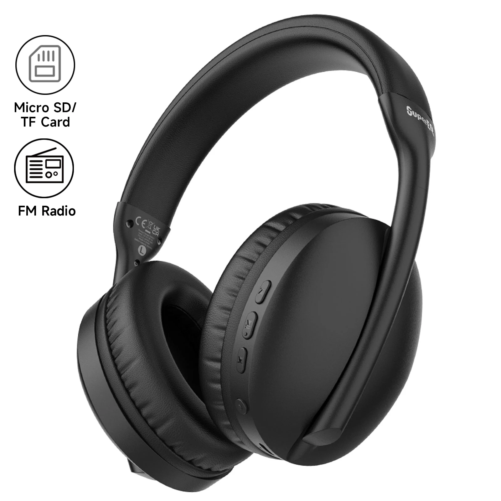 Bluetooth Headphones Over Ear Wireless Headset With Micro SD/TF Card/FM Radio Modes Stereo HiFi Headphones
