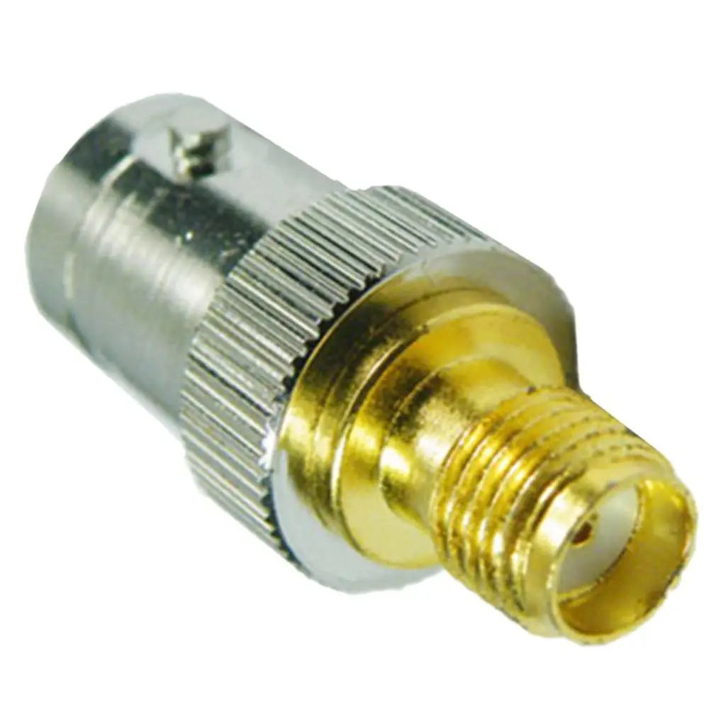 BNC Adapter SMA Female to BNC Female Coaxial Plug Brass Construction Gold Plating for Ham and CB Gear