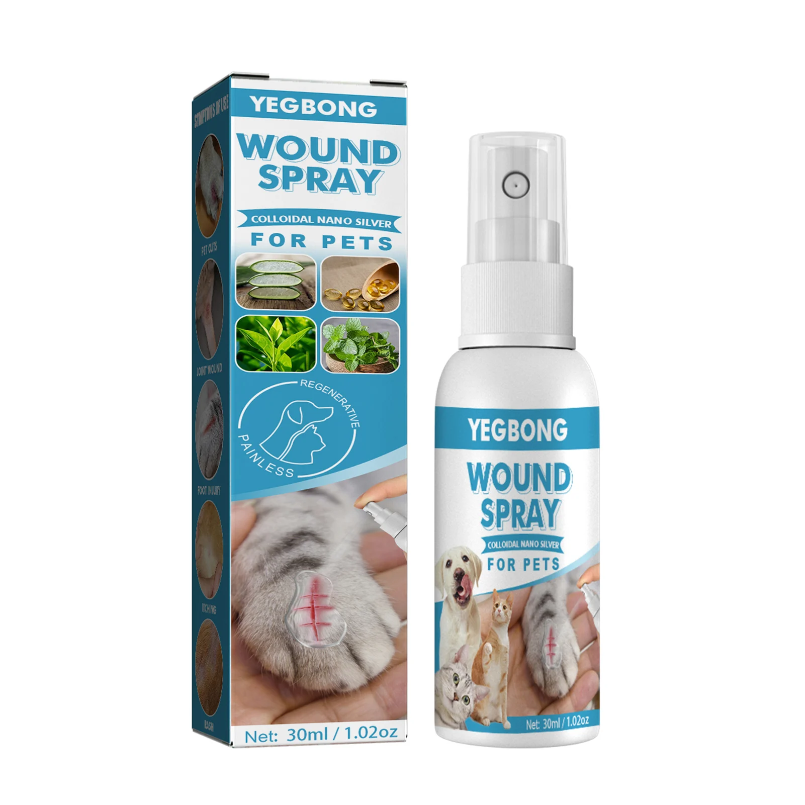 Pet Wound Spray Itch Relief For Sensitive Skin Everyday Care Hot Spots Scratching And Wounds Suitable For Cats Dogs Or Other Pet