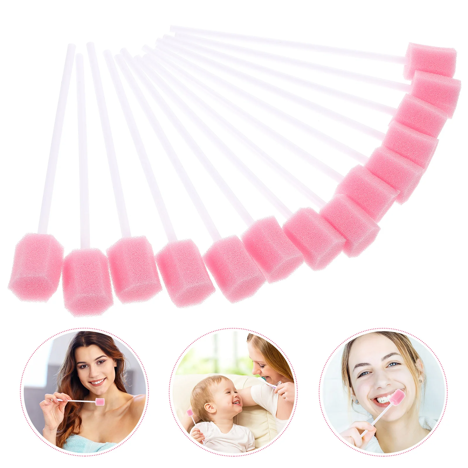 30 PCS Cotton Swab Sponge Elder Sponges Oral Care Swabs Flocked Nasal Mouth Dental