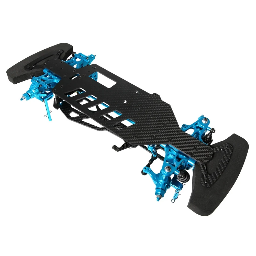 Aluminum Carbon Body Frame Chassis Upgrade Components for 1/10 TT02 Tamiya Part