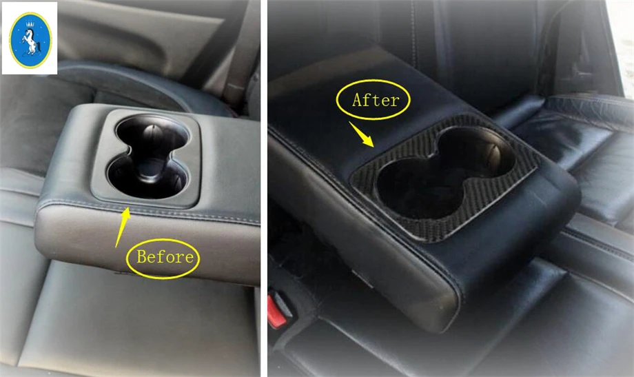 

Yimaautotrims Auto Accessory Rear Seat Water Cup Holder Frame Cover Trim 1 Piece For Jeep Grand Cherokee 2014 2015 2016