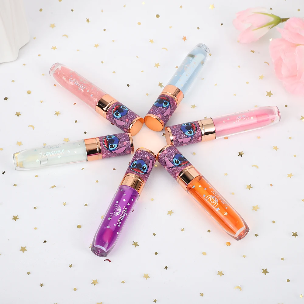 24 ชิ้นน่ารักการ์ตูน Shiny Lip Oil ชุดลิปกลอสผู้หญิงกันน้ํา Long Lasting Natural Moisturizing Lips แต่งหน้าของขวัญ Party