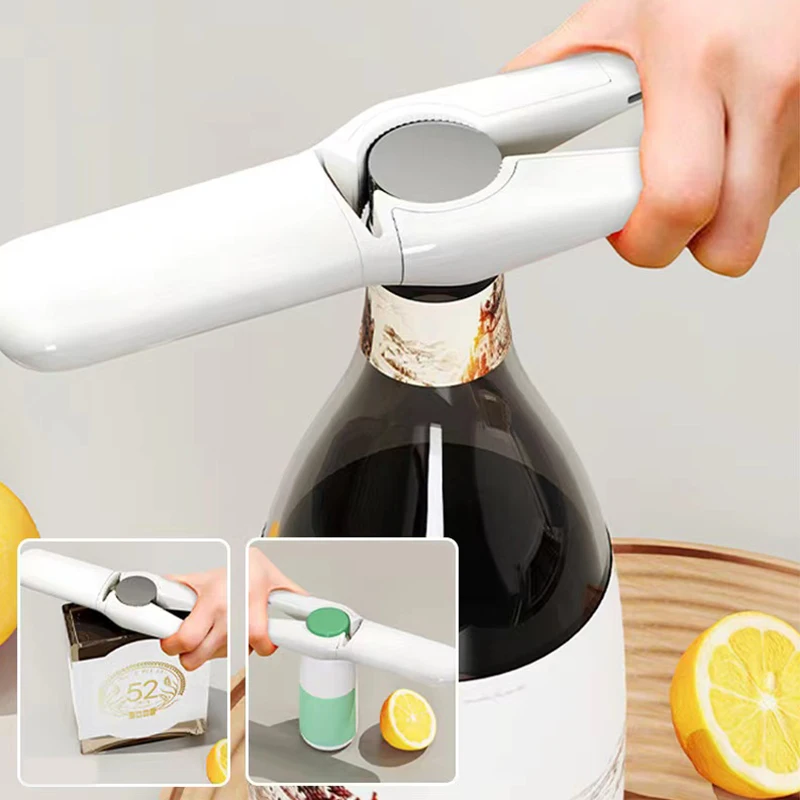 Can Opener Multi Functional Four In One Beverage Bottle Opener Cap Twister Four Position Can Opener Anti Slip Cap Twister