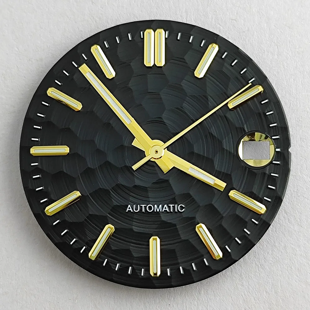 New NH35 watch dial 28.5mm green luminous NH35 dial suitable for NH35 movement NH35 pointer watch accessories