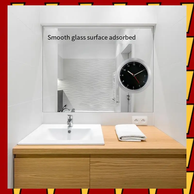 ABNP Washroom Kitchen Clock Clock Waterproof Bathroom Clock LCD Digital Display Clock Detector No Punching Clock