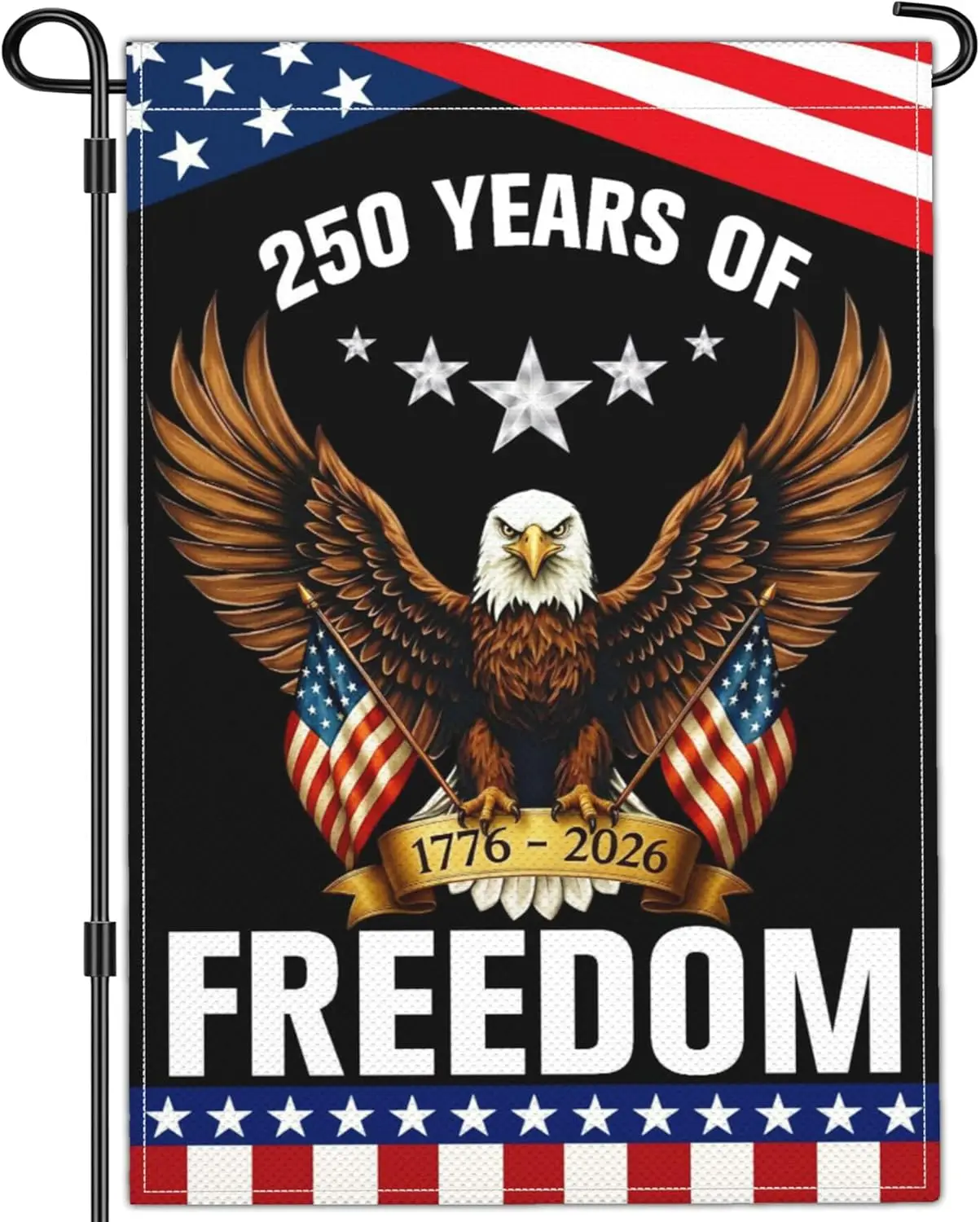 250 Year American Anniversary Flag 250th Anniversary USA Flag 4th of July Patriotic American Garden Flags for Outside 12x18  ZZM