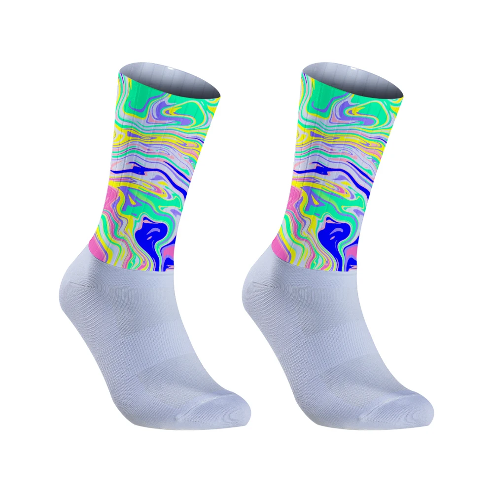 Chaussettes de sport respirantes en silicone pour hommes et femmes, Aero, Gel, Bike Team, Imaging, Non-ald, Pro Racing, Summer, New