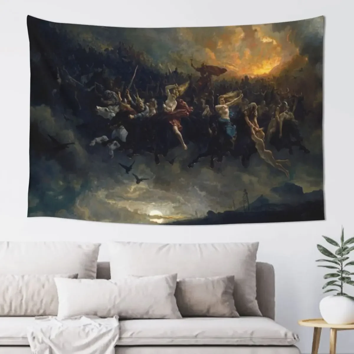 

The Wild Hunt of Odin, by Peter Nicolai Arbo Tapestry Aesthetic Decoration Room Decorations Aesthetics Tapestry