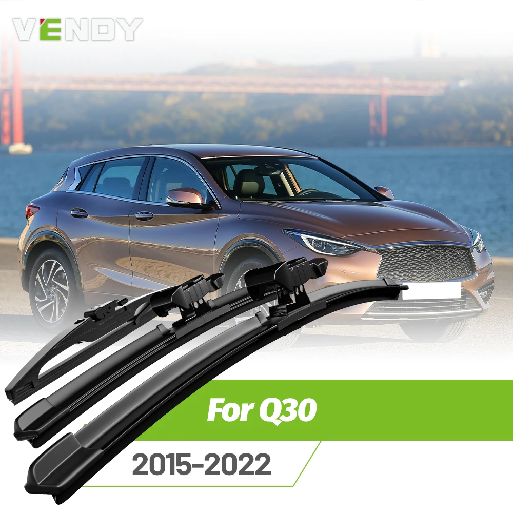

Front & Rear Wiper Blades Set For Infiniti Q30 2015-2022 Windshield Windscreen Window Rain Brushes 24"+19"+12"