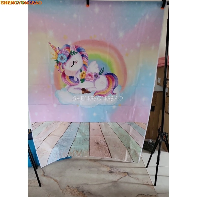 Vinyl Custom Photography Backdrops Wall And Wood Floor Flower Planks Landscape Photo Studio Background MBD-04