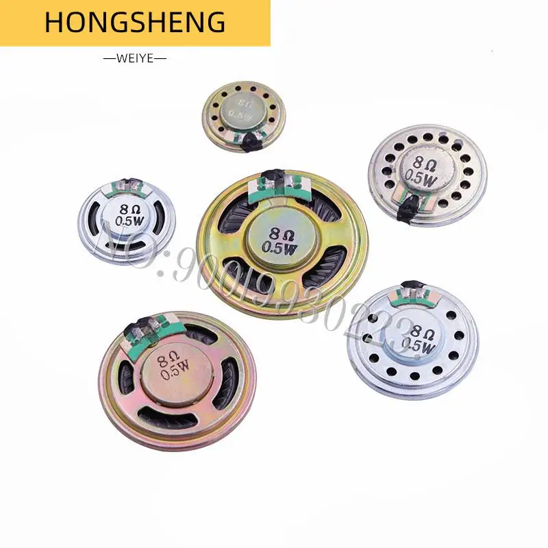 

1pcs 8R 0.5W Horn Loud Speaker Buzzer Ringer 20mm 23mm 28mm 30mm 40mm 50mm 8 ohm 0.5W Small loudspeaker