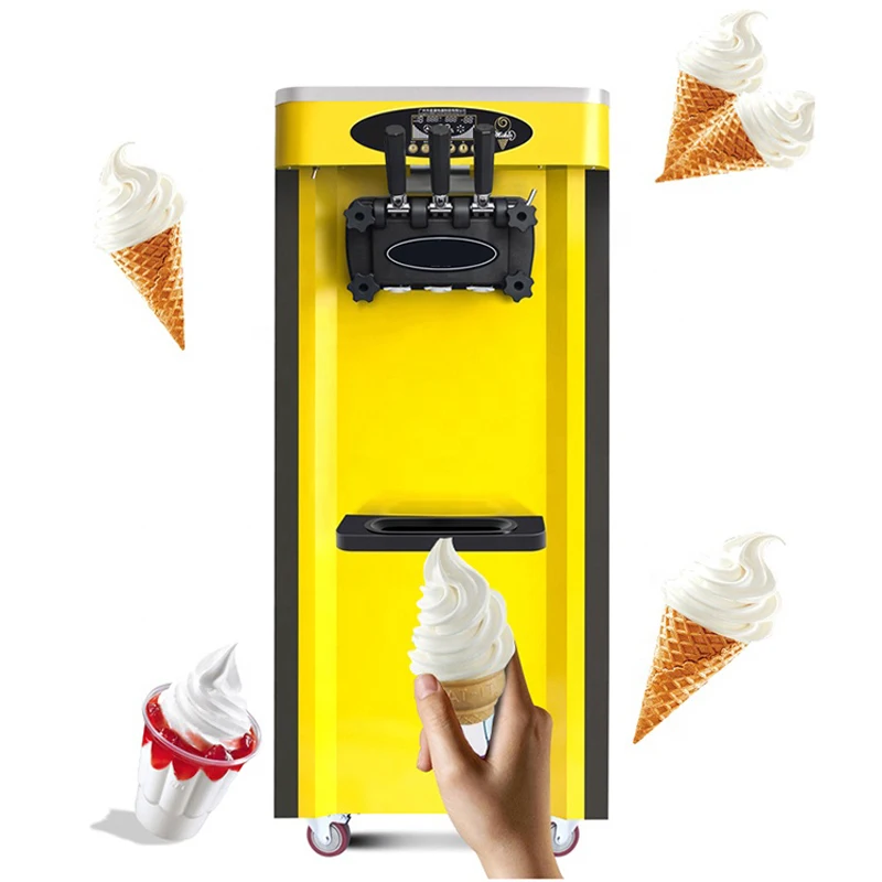 Ice Cream Machine Table Top Hard Ice Cream Yogurt Maker 1400W Automatic Benchtop Gelato Home Appliance Commercial