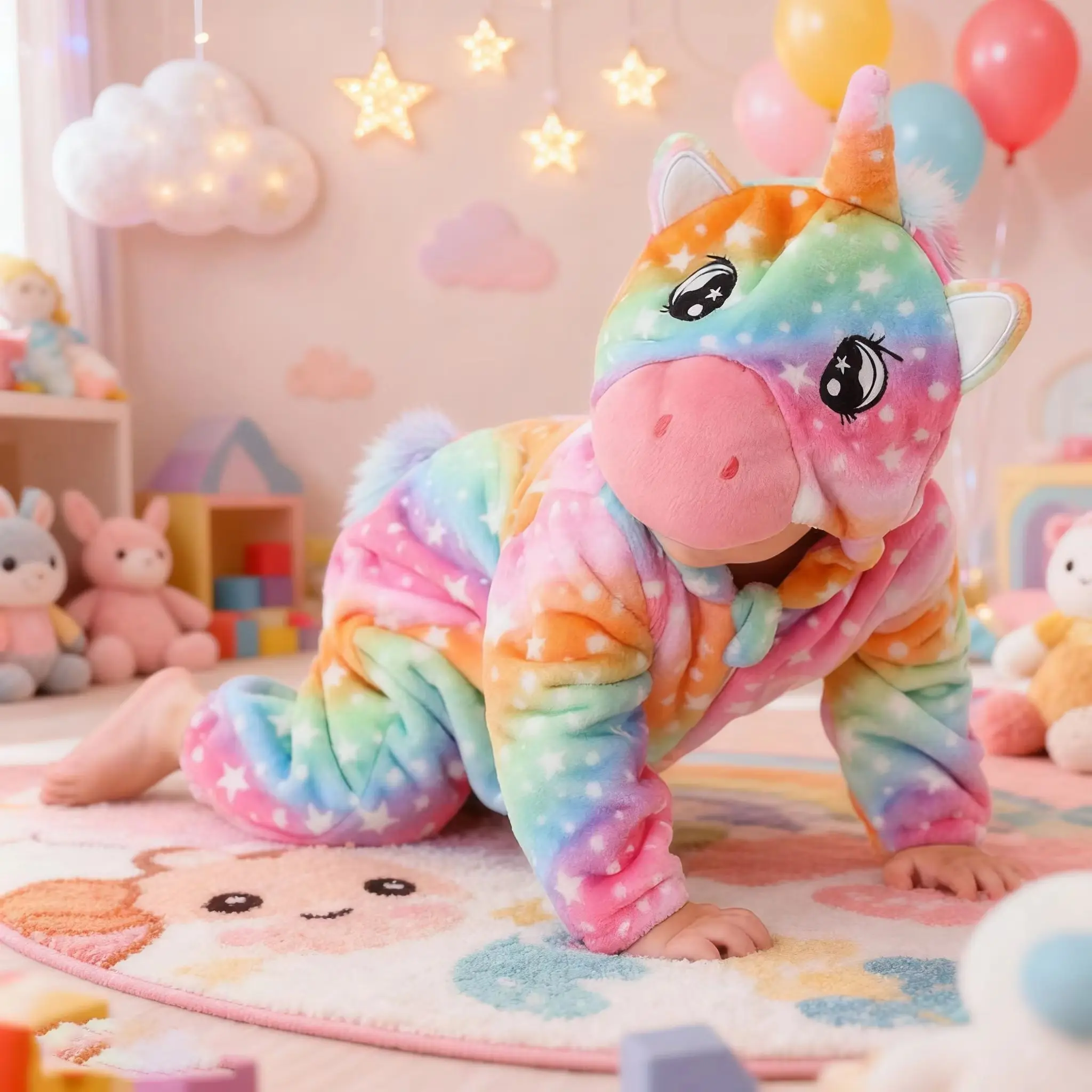 2026 Unicorn Baby Rompers kids Cartoon Animal Pajamas Cotton Boys Girls Children Jumpsuit winter Outfits Infant Clothes