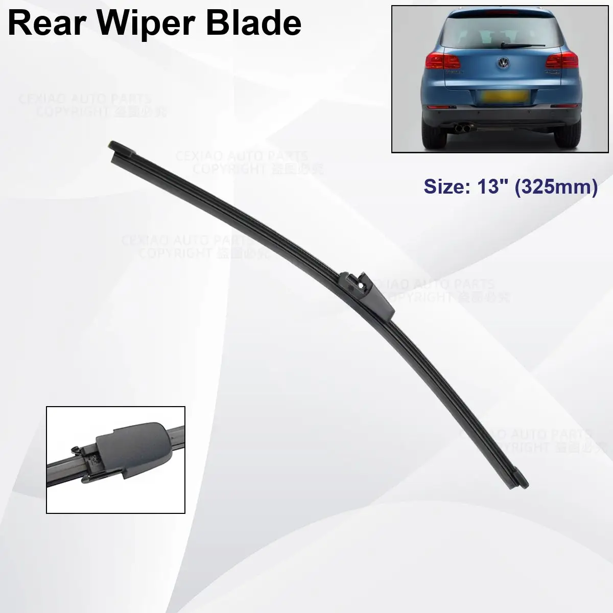 For VW Tiguan MK1 2007-2017 Car Front Rear Wiper Blades Soft Rubber Windscreen Wipers Auto Windshield 24