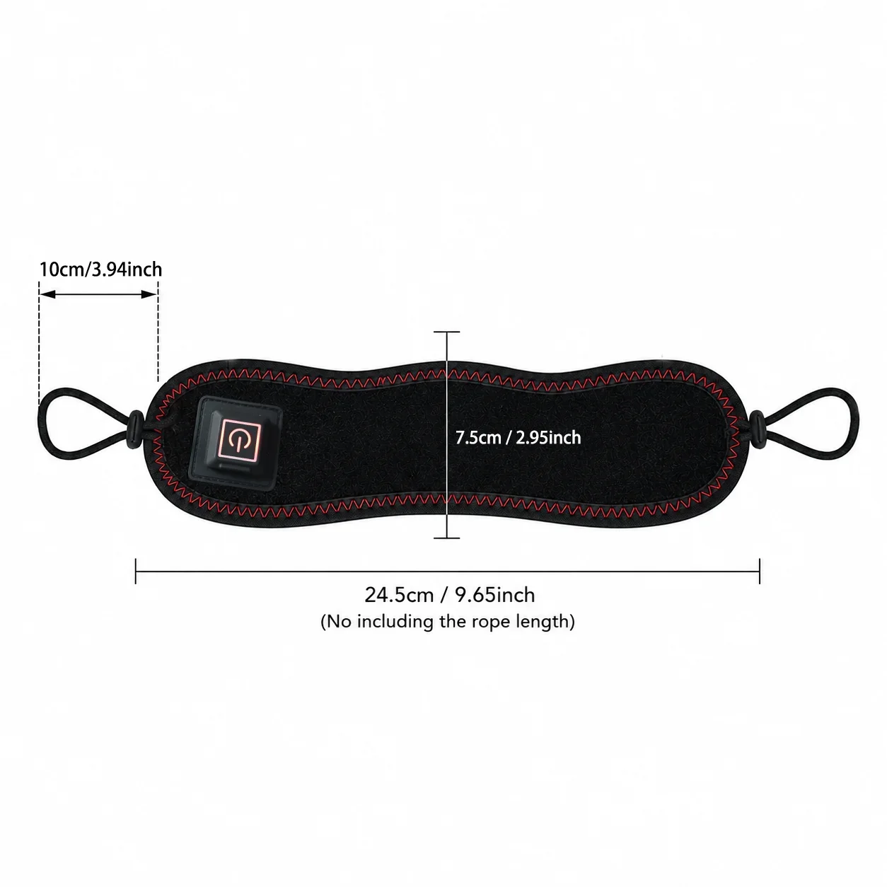 Red Light Heated Nose Wrap Rechargeable Nose Warmer 3 Heat Levels Adjustable Ear Loops Soft Plush Lining Cold Weather Comfort