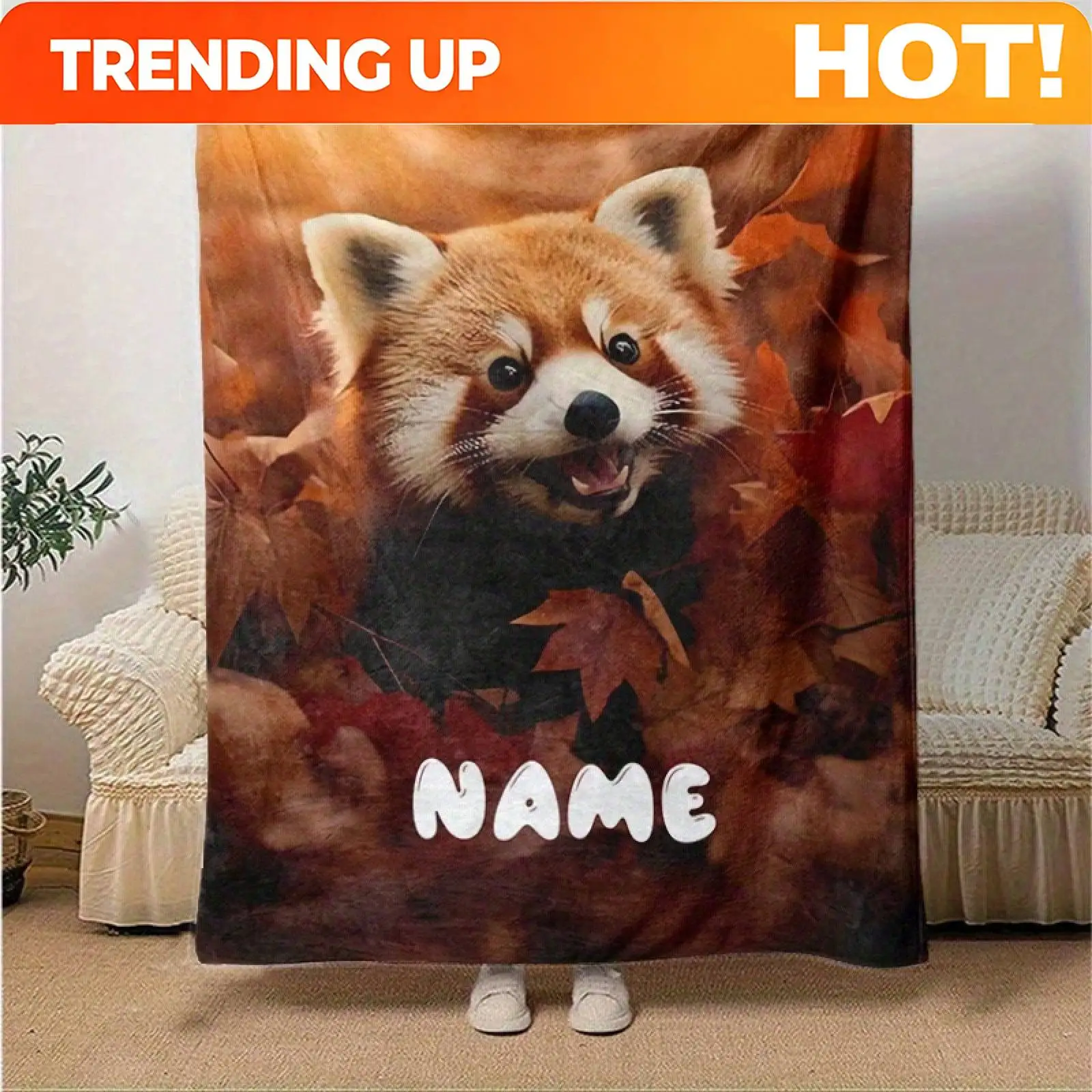 Customize Custom Personalized Red Panda Soft, Plush Polyester| Customizable For Birthdays And Valentine'S Day| Perfect For Bedro