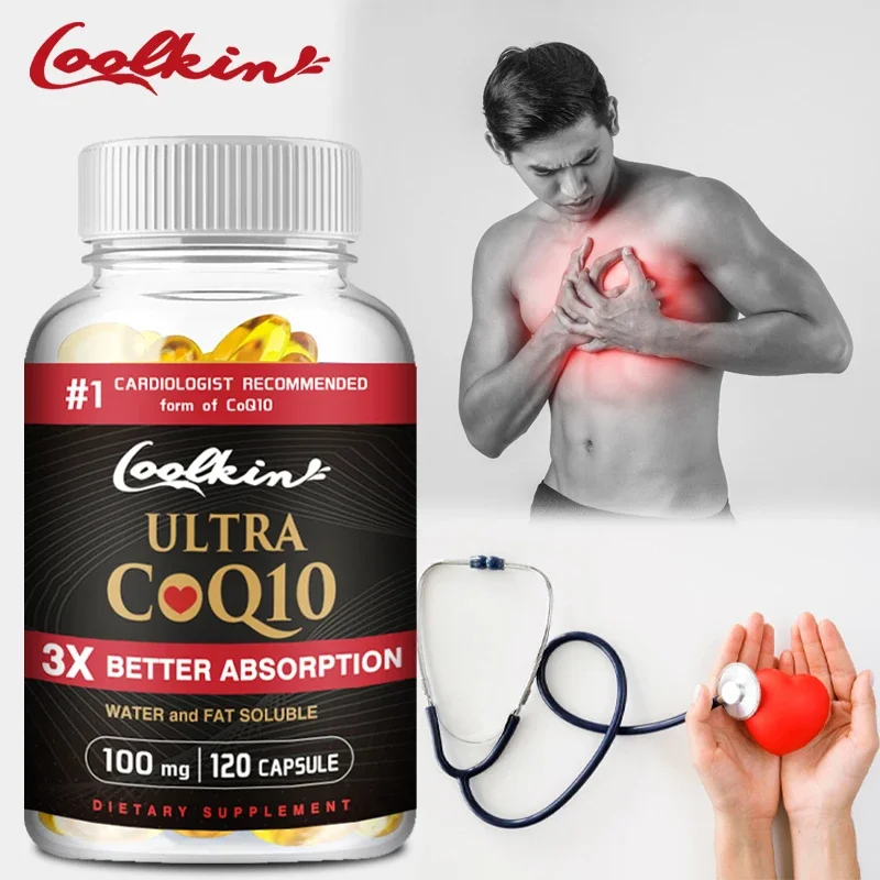 Ultra CoQ10 Capsules - High Absorption Heart Health Provides Energy Vitamins Health Food for Old People