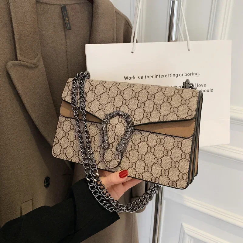 

Премиальная ретро-сумка для подгузников Bacchus для женщин: модная европейско-американская модель с цепочкой, универсальная сумка через плечо