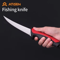 High Quality Outdoor Fishing Accessories Fishing Boat Stainless Steel Fish Filleting Knife Camping Tools Meat Cutting PP handle