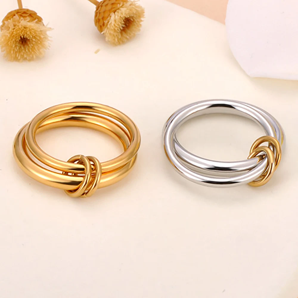 JeeMango Hochwertige, modische, schlichte Ringe aus Edelstahl für Damen, 6 mm Breite, vergoldeter Fingerring, Schmuck, Geschenk, R26030 – Detail 10